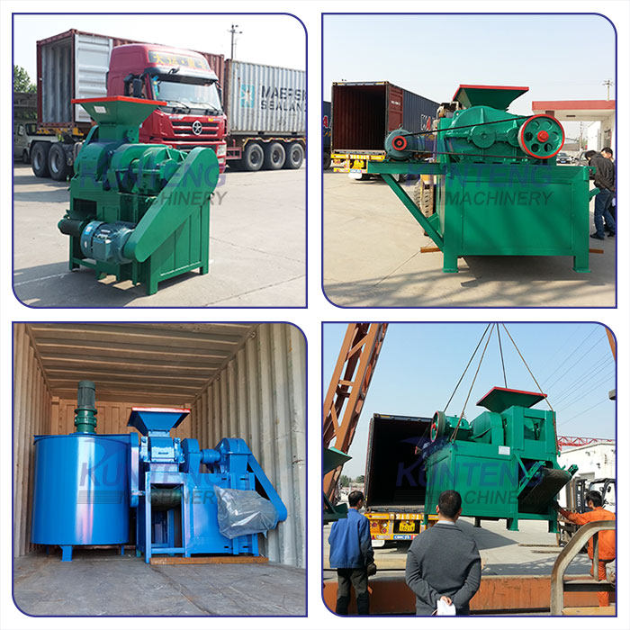 Delivery of coal powder pillow shape briquette machine 