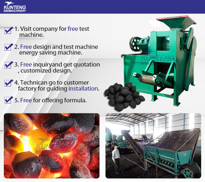 service of coal powder pillow shape briquette machine