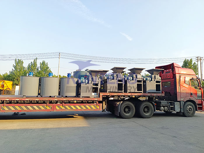 Delivery of iron powder pillow shape roller press machine 