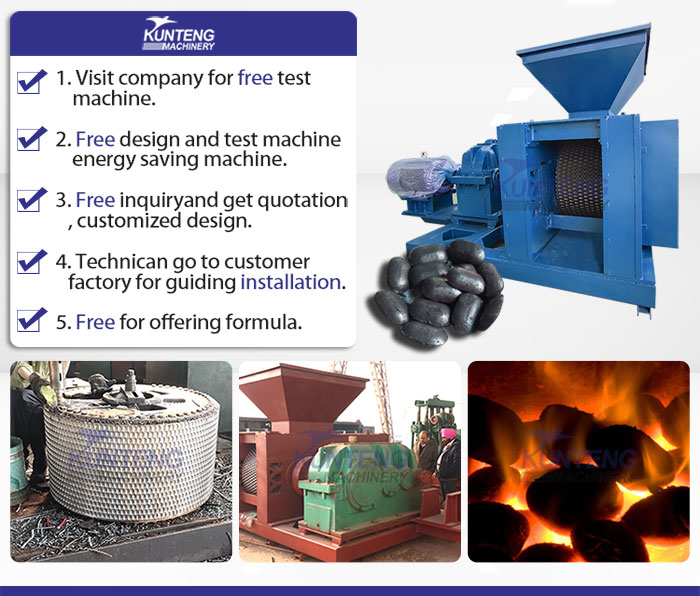 Bentonite double roller briquetting machine 