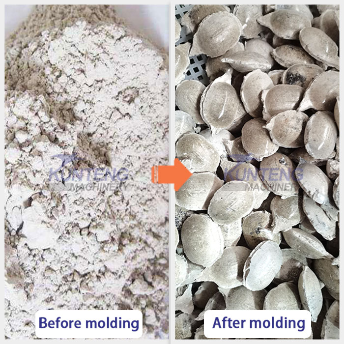 Finished product of aluminum ash ball press machine
