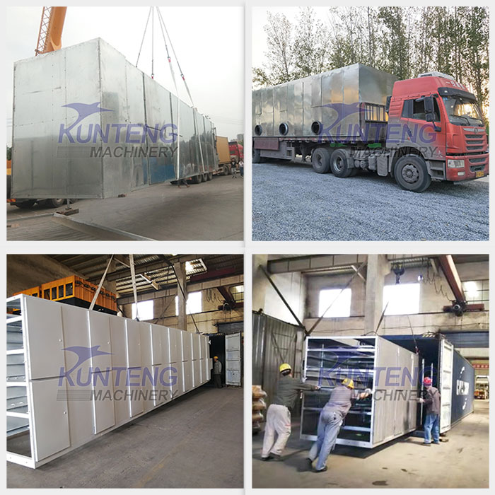 Delivery of coal briquettes mesh belt dryer