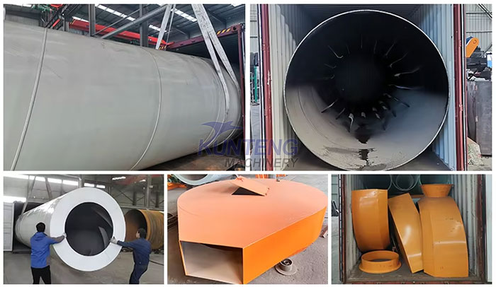 Delivery of minerals rotary dryer