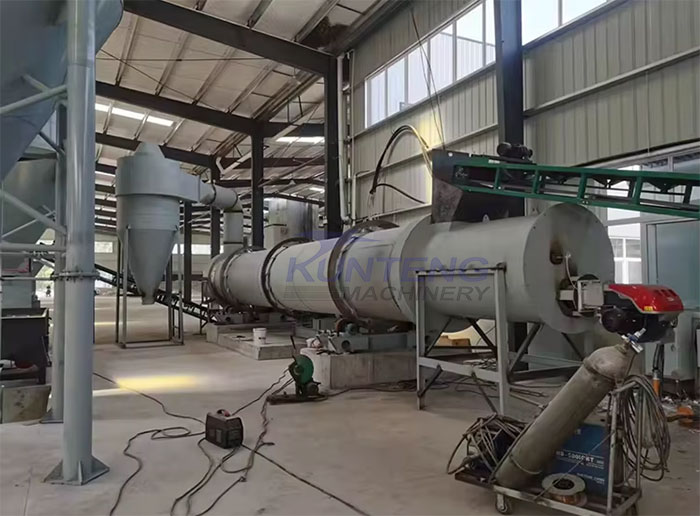 Client site of sawdust drum dryer