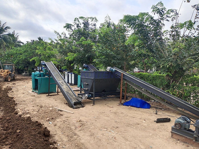 Client site of coal slime granulator 
