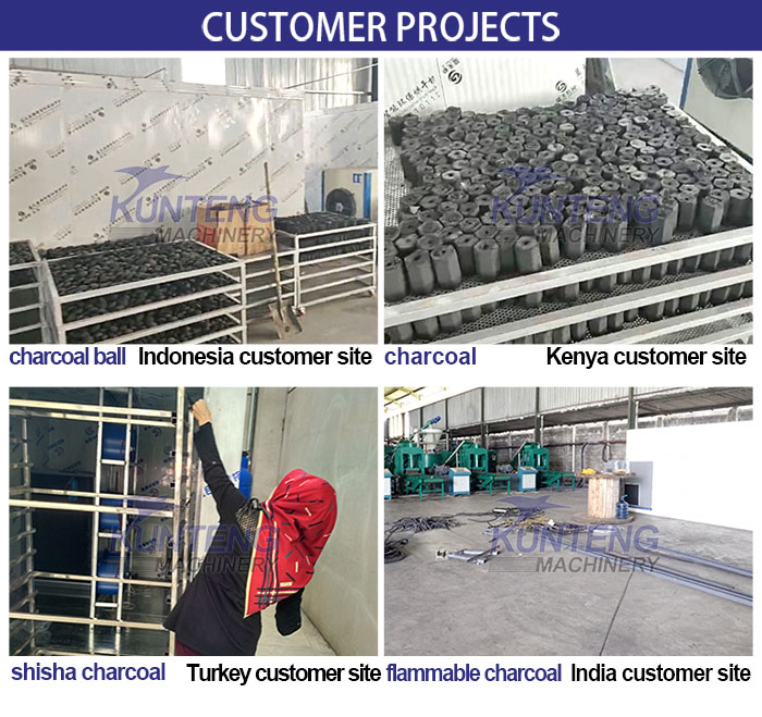 Client site of charcoal briquettes dryer room