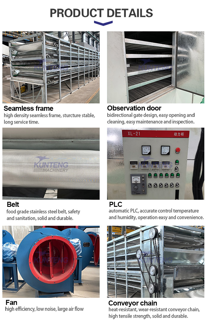 Details of mineral powder ball briquettes mesh belt dryer