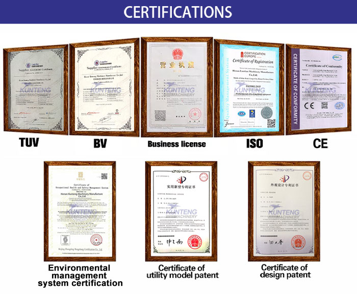  Certificate of coke briquettes continuous dryer