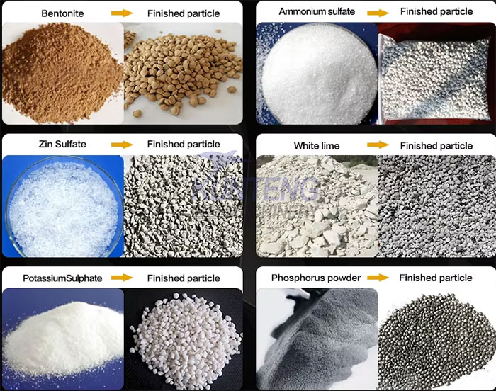 Application of fertilizer double roller granulator 