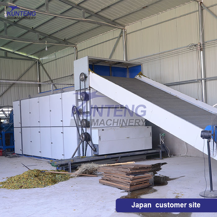 Client site coke briquettes continuous dryer