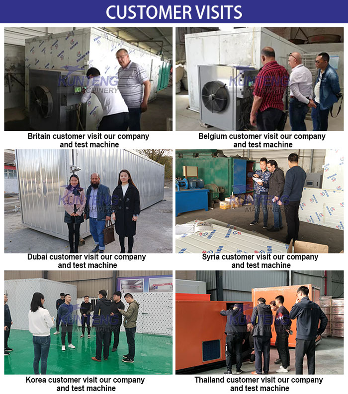 Client visiting of coal briquettes automatic drying machine