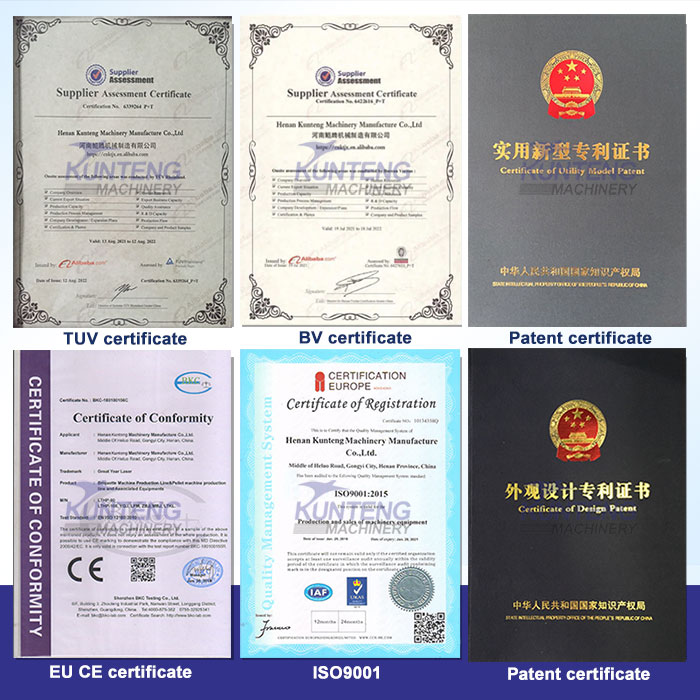 Certificate of timber sticks charcoal carbonizer