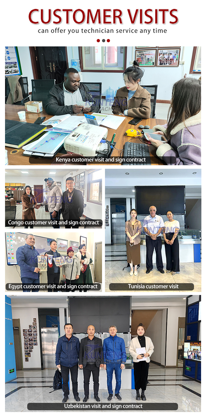 Client visiting for ball press machine production line 
