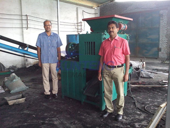 Testing ball press machine for client 