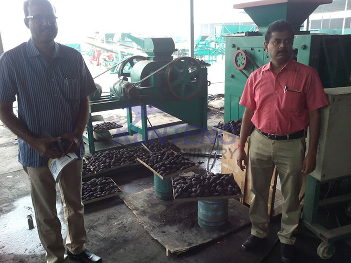 Testing ball press machine for client 